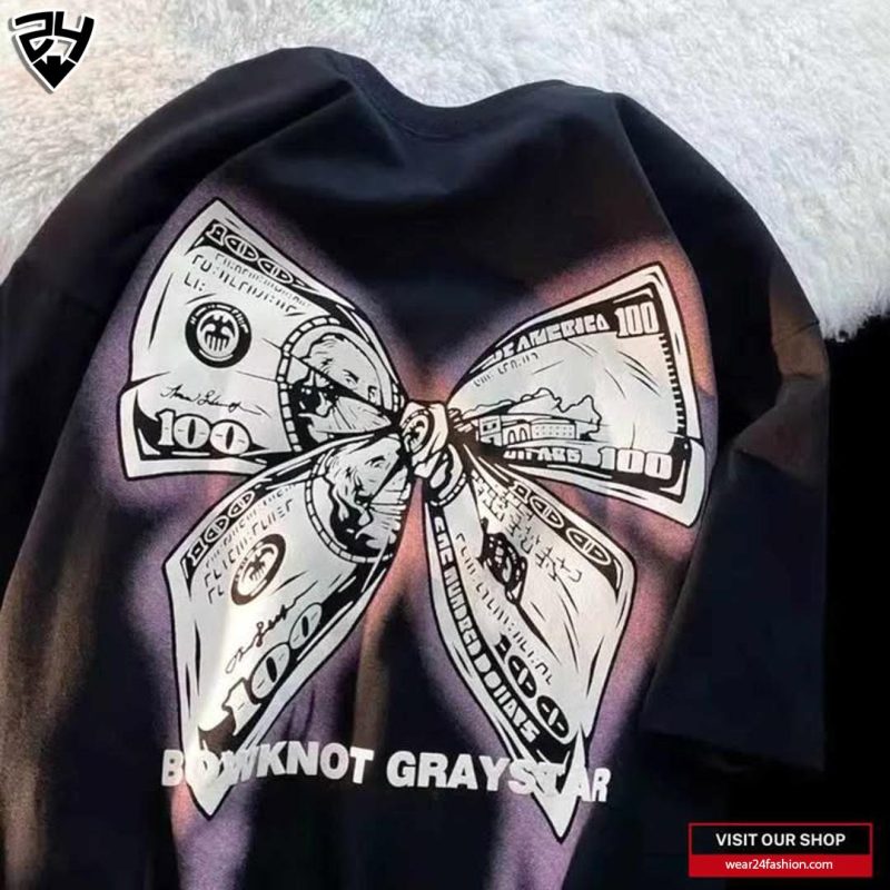 Women's Oversized Droop Shoulder "Dollar" T-Shirt – Casual & Trendy Tee - Image 4