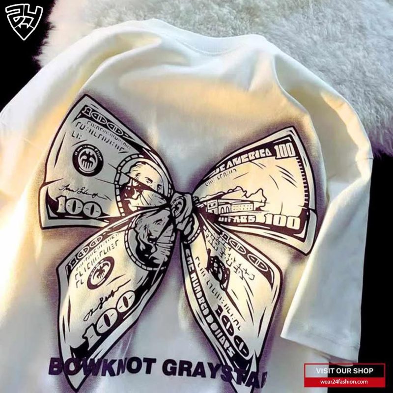 Women's Oversized Droop Shoulder "Dollar" T-Shirt – Casual & Trendy Tee - Image 2