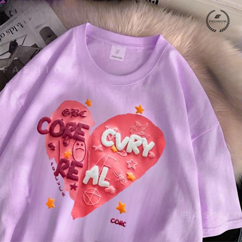 Women’s Oversized Droop Shoulder “REAL” T-Shirt – Casual & Trendy Tee - Image 2