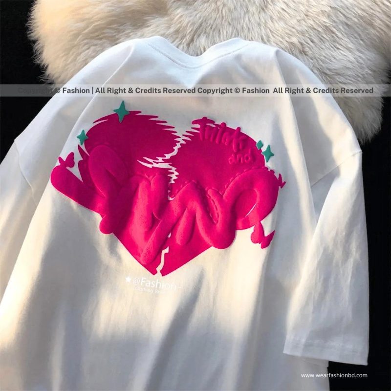 Women's Oversized Droop Shoulder "Think & Sayno" T-Shirt – Casual & Trendy Tee - Image 3