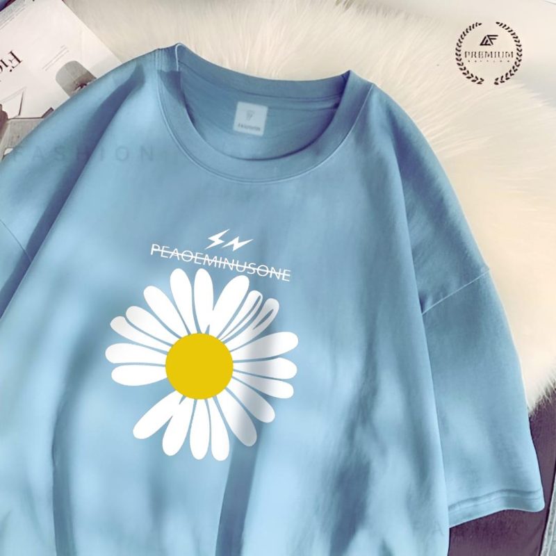 Women’s Oversized Droop Shoulder “Sunflower” T-Shirt – Casual & Trendy - Image 4